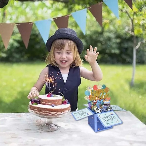 Fargerik 3D Pop Up Hilsenskort Blomst og Sommerfugl Morsdag Papirkort Unik Morsom Farsdagskort
