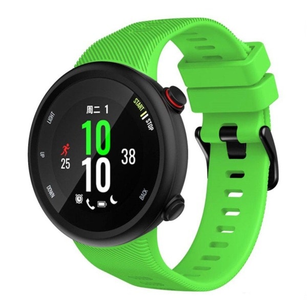 Garmin Forerunner 45S Holdbar Sort Silikon Urrem med Spænde - Grøn Grøn