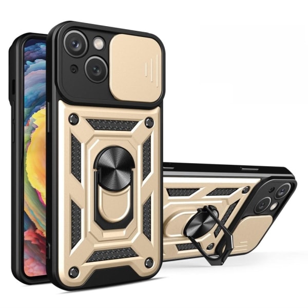 iPhone 15 Cover CamShield Ring Hybrid Guld