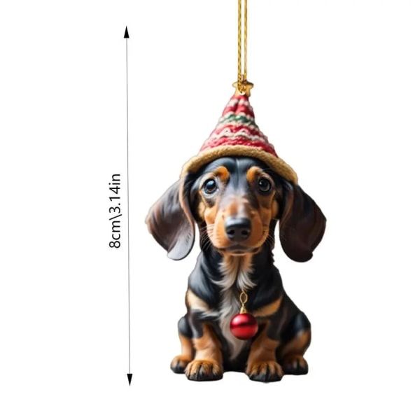 Juletrærhengende ornamenter Dachshund hundformede anheng for hjemmet juledekorasjoner