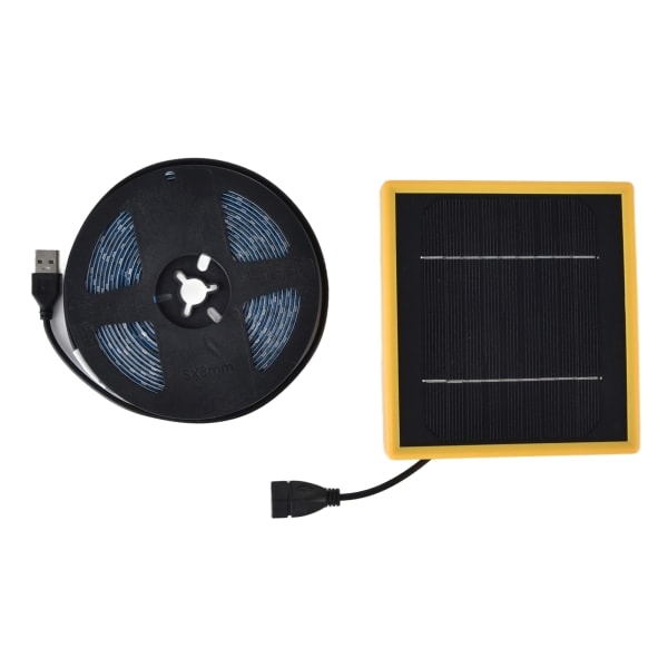 Solpanel Växtlampa Fullspektrum 5W LED Växtljusremsa för Växthusodling 5V 16.4ft