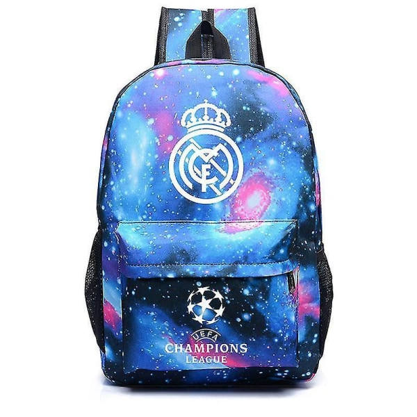 Tähti Real Madrid Uefa Mestarien Liigan Olkalaukku Fanien Reppu Oppilaan Koululaukku Säilytyskassi