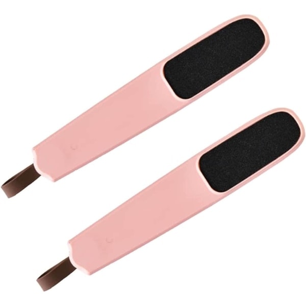 2-pak Crusty Fodfil, Crusty Remover Fod Pedikyr Sæt til Fødder Hårdhudsfjerner Pink pink