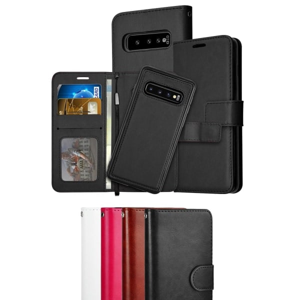 Samsung S10 - Etui / Magnet Shell 2 i 1 - Vælg Farve! Sort Sort