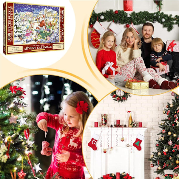 Jigsaw-adventskalender 2024 Julepuslespill Morsomme Puslespill Julekalender Nedtelling, Feriepuslespill Nedtelling Til Jul Puslespill