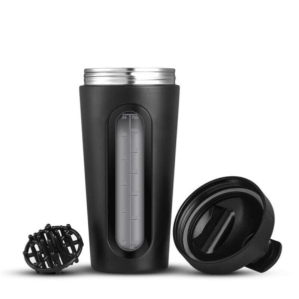 Shaker i rustfritt stål, 700 ml - Svart Svart