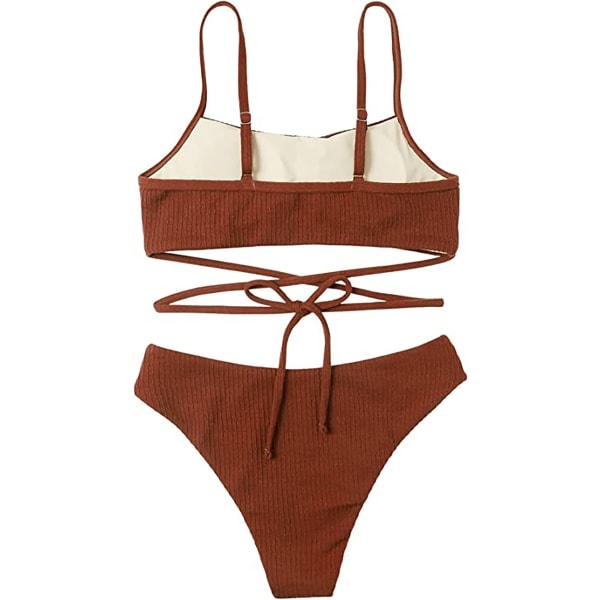 Crossover Push Up Bikini & Strandtøj Rustbrun L