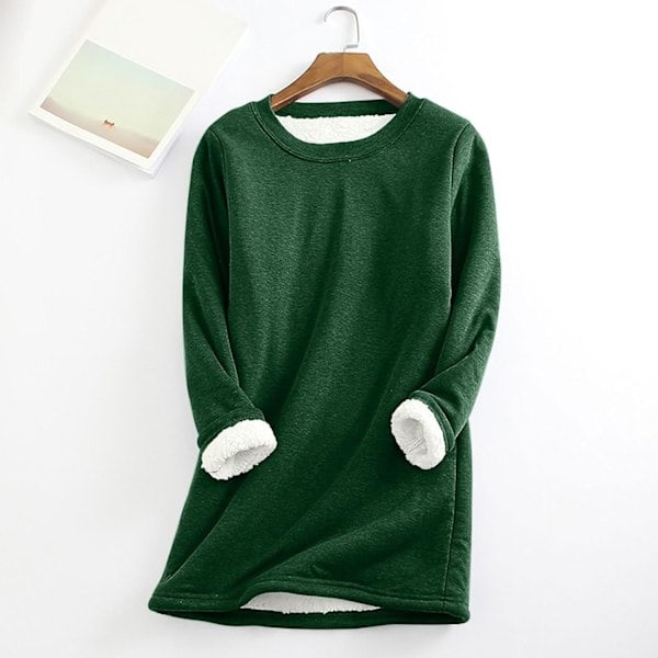 Jouluinen Raidalliset Fleecepullovarpainen Pyöreäkaulainen Pullover-Paita Muodikkaat Pitkähihaiset Treenipaita Vihreä L Vihreä S...