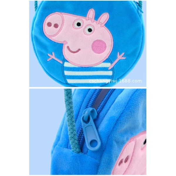 Greta Gris Peppa Gris børnehave skuldertaske George og Peppa Blå one size black