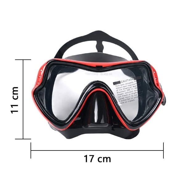 Vuxen dykmask, professionell snorkelmask, läckagesäker