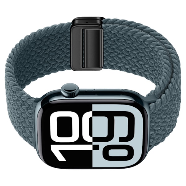 Starlight Nylon Flettet Klokkereim for Apple Watch Mørkegrønn
