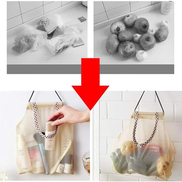ACY Andningsbart nät för förpackning av potatis, lök, vitlök, grönsaker och frukt