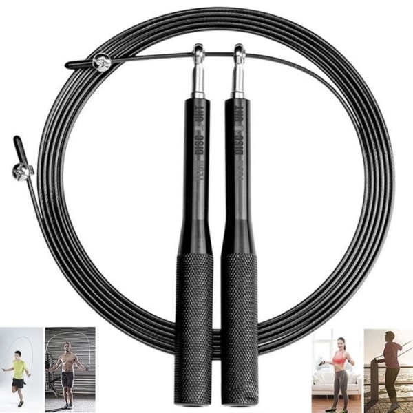 3m Hopprep i stål, Crossfit, Vuxen, Sport, Hopprep med vikt, Styrketräning, Uthållighet, Justerbar, Fitness