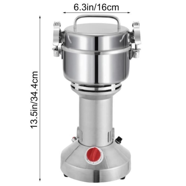 REMAKE 350g kaffekvern - VEVOR - elektrisk bønnekvern i rustfritt stål 26000 o/min 1400W for kaffe soya hvete