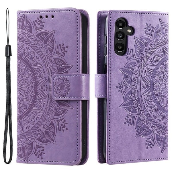 SKALO Samsung A55 5G Mandala Wallet Case - Lilla Lilla