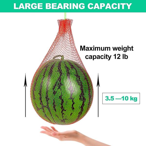 100 st Reusable Nylon Nätpåsar, Hängande Vattenmelon Nätpåsar, Tjockare Reusable Frukt Nätpåse För Hängande Vattenmelon