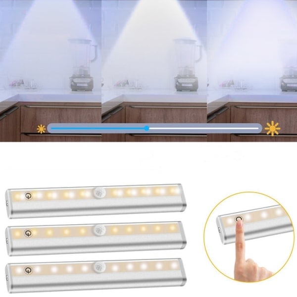 LED light strips with remote control 3-pack