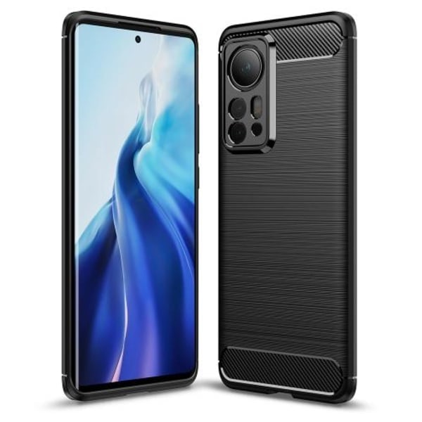 Xiaomi 12 Pro -kuori Harjattu Teräksinen Tekstuuri Musta