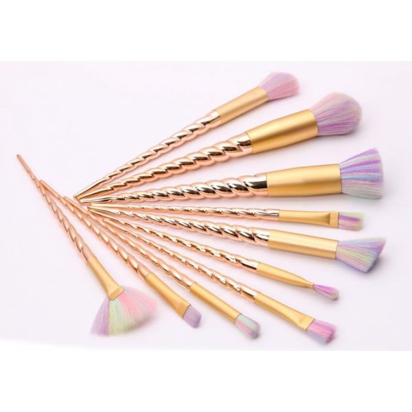 10 makeup børster enhjørning Rosenguld