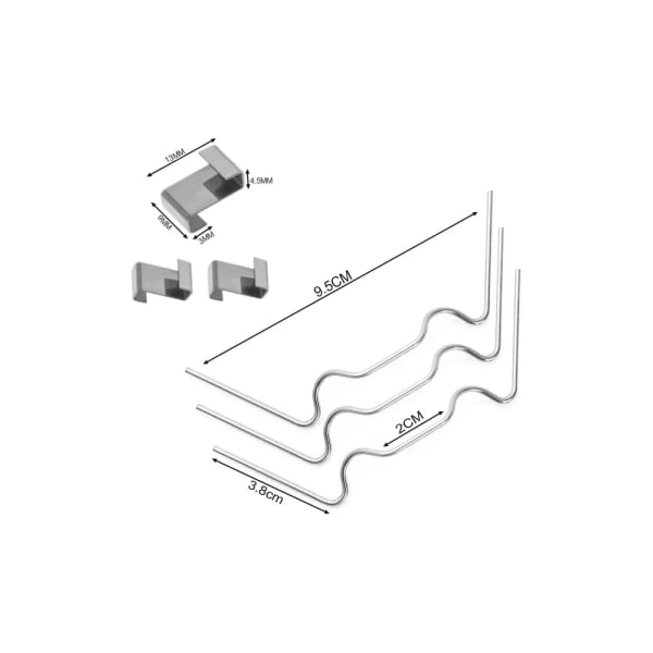 60 stk. Drivhusklemmer til Glas, Rustfrit Stål Drivhusvindue