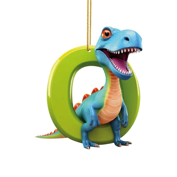 Julklappssrea - 26 Engelska Bokstäver Dinosaurie Julgranshängande Dekorationer Plast Dinosaurie Julgransdekorationer
