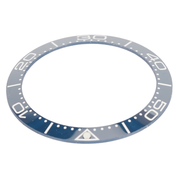Keramisk klockring Professionell 38mm klockring insats ersättning delar tillbehör för urmakare blå bas vita siffror