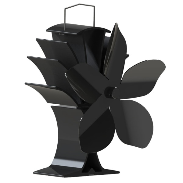 Ovnventilator til bedre varmefordeling 5 blade Sort