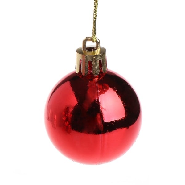REMAKE 24-pack Glitter Julgranskulor Dekorationer för Julgran Fest Bröllop Rosa