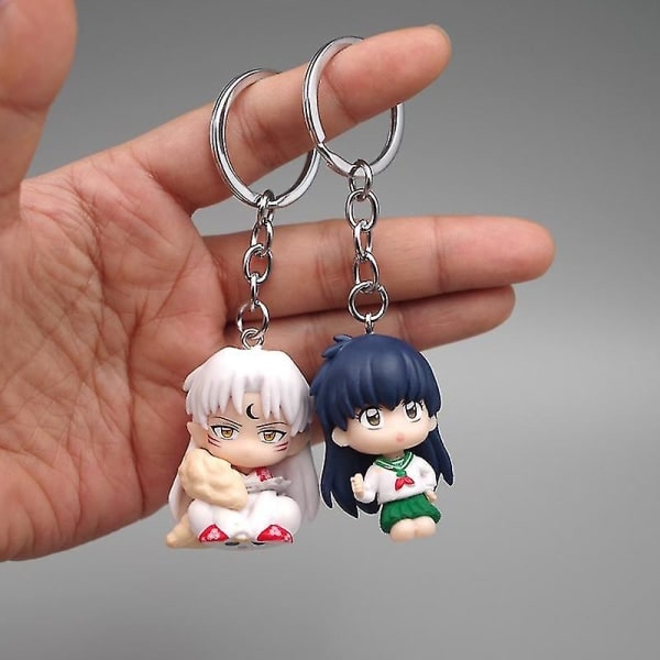 4 kpl/setti Inuyasha Anime Action Figure PVC-lelut avaimenperä laukkupendantti koriste joululahja