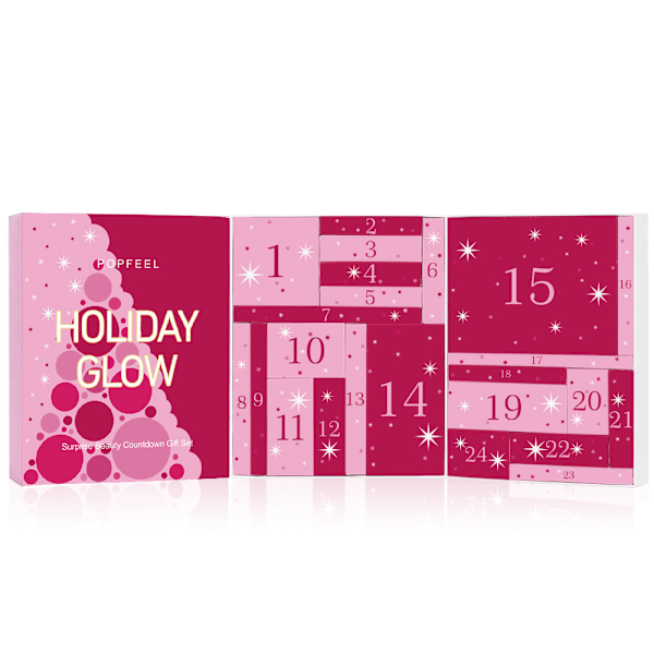 Adventskalender 2024 Skönhetskalender Makeup Set Nedräkning till Jul 24 Dagar Makeupkalender Skönhetsnedräkningsset för Kvinnor Flickor