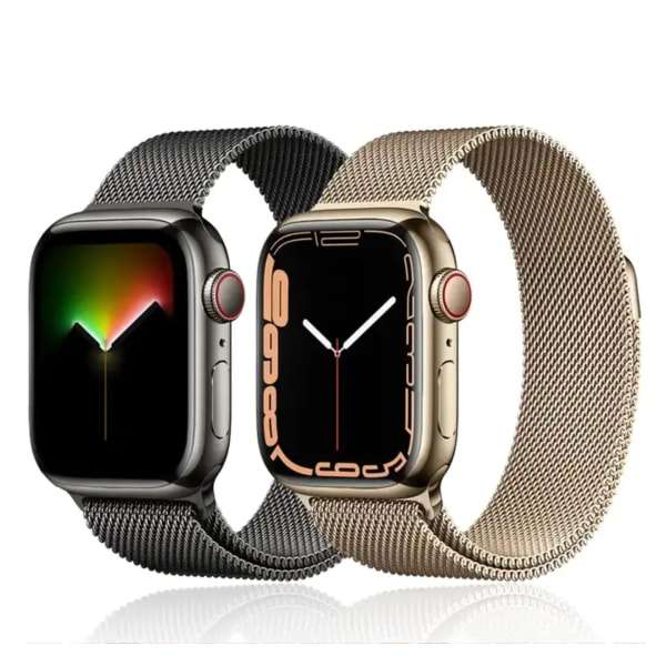 Apple Watch Armbånd Milanese til 42mm/ 44mm/ 45mm/ 49mm - Flere farver Sort
