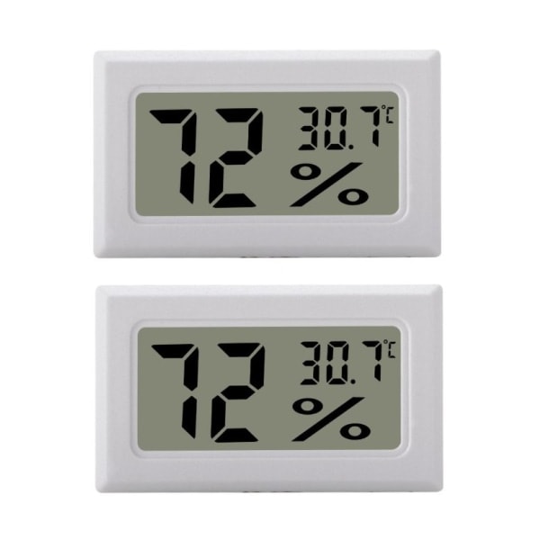 Mini LCD Hygrometer / Termometer Vit 2-pack