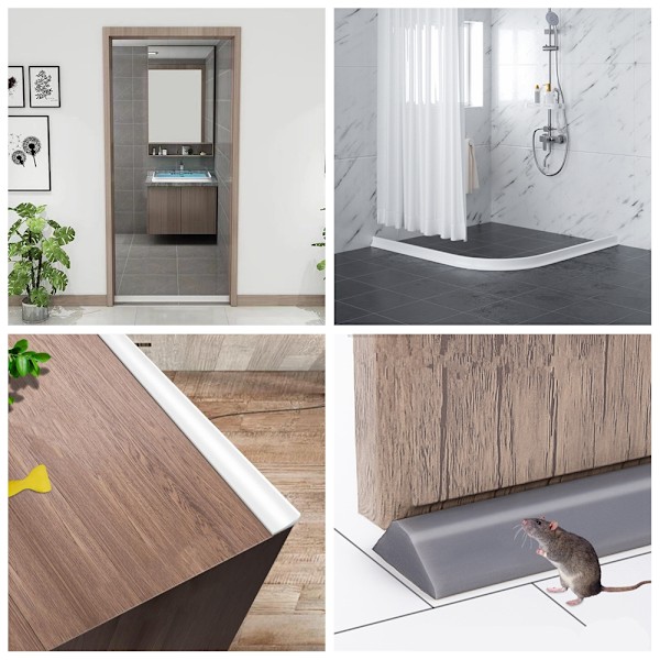 Vannstopp Dusjbarriere TRANSPARENT 100CM Transparent 100cm Transparent
