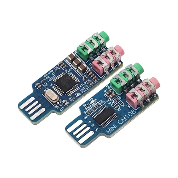 Driverfrit USB-lydkort Computer Eksternt lydkortmodul Laptop-lydkort CM108 USB-lydkort Chipudskiftning