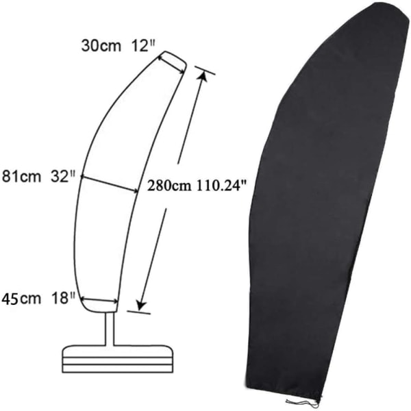 210D Oxford stoff belagt sølv solskjerm utendørs cantilever parasoll