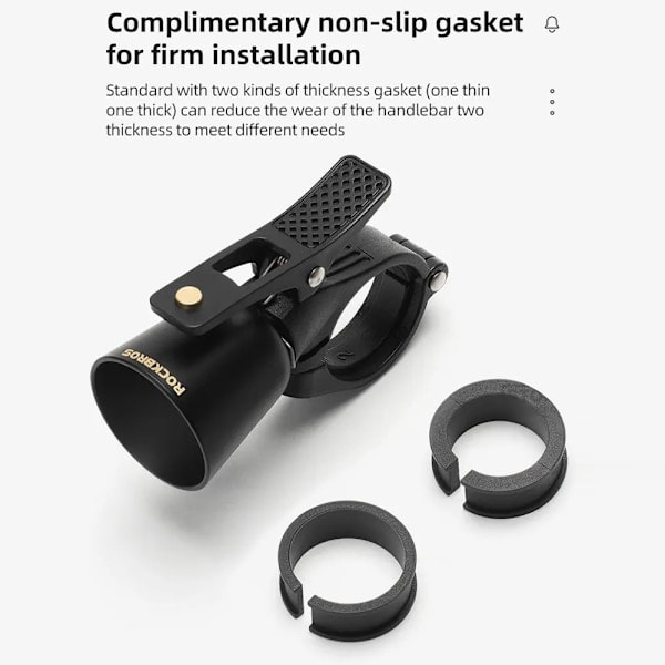 ROCKBROS Koppar Legering Cykelklocka Klocka Styre - Svart Svart en storlek