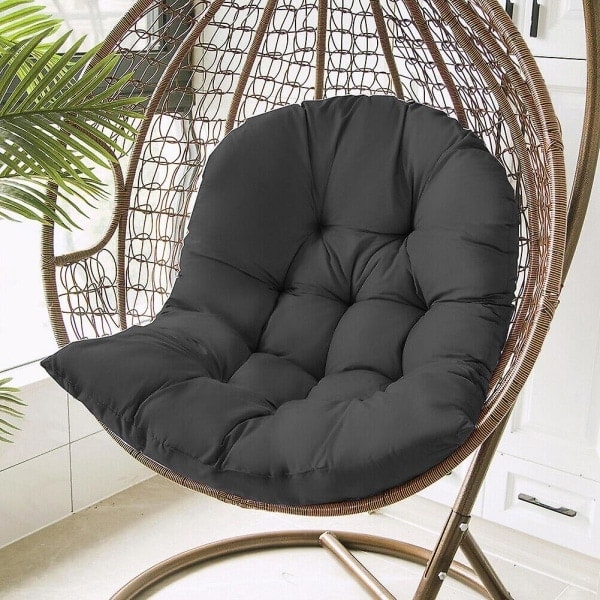 Hängande ägggunga för inomhus/trädgård, hammockstol med tjock kudde (endast sittkudde ingår)