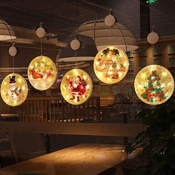 Juldekoration LED-stjärna sugkopp batteridriven hängande lampa (B*