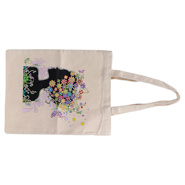 Diamantmaleri Tote Bag Praktisk Farverig Speciel til Skoletaske Opbevaring Picnic Rejsegaver BB024