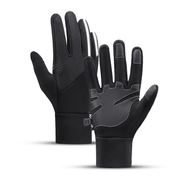 Warm sports gloves with touch M - Black