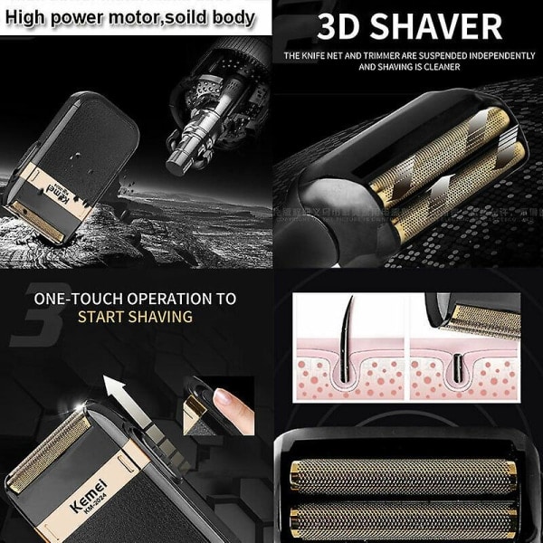 KM-2024 Elektrisk Barbermaskin Trimmer Barbermaskin Hårtrimmer USB Oppladbar