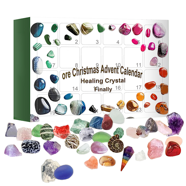 REMAKE 24-dagars julkalender leksak för barn mineral presentask leksaker julmalmleksaker för skola sovsal