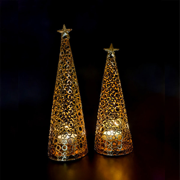 Metallisk julgran ljusstake Juldag ljuskopp Eu