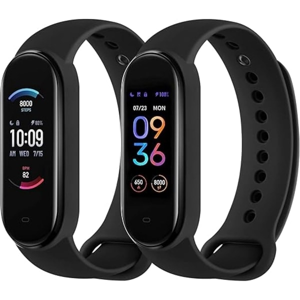 Armband för Xiaomi Mi Band 5/6, Klassiska och färgglada mjuka silikonarmband för Amazfit Band 5.