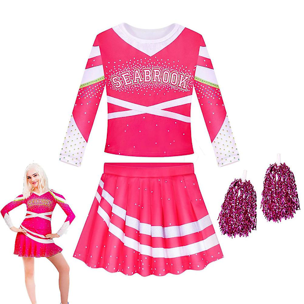 Zombies 3 Zombies Flickor Addison Cheer Cheerleader Outfit Flicka Halloween Party Karneval Kostym Klänning Storlek 120