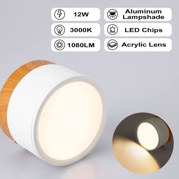 Loftlampe LED 12w Ip65 Downlight 3000k loftlampe