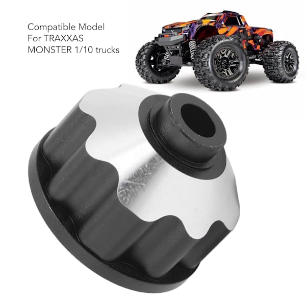 RC Differential Housing Aluminiumlegering Universal Front Middle Rear Differential Case Cover för TRAXXAS 1/10 Truck Svart