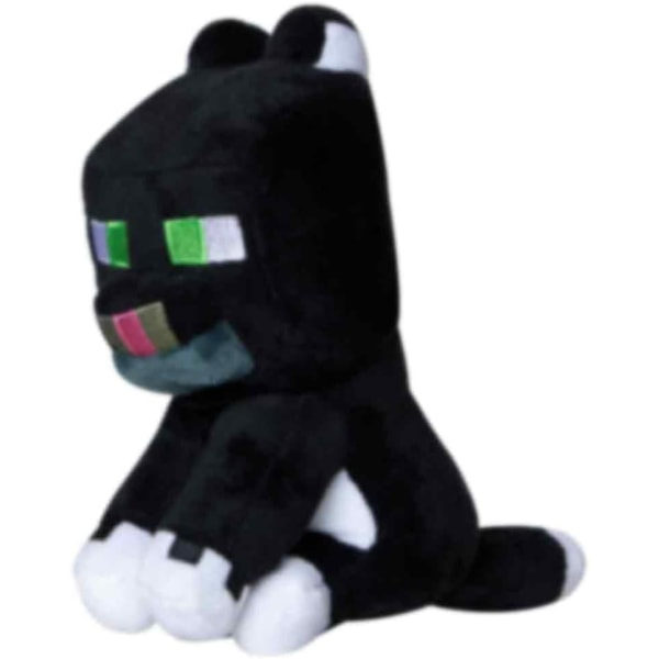 Plushkatt, Plyschleksaker, 7,3 tum/18,5 cm Svart Kattleksak i Plysch, Plysch för Julgåva, Nyårsgåva, Födelsedagspresent (A)