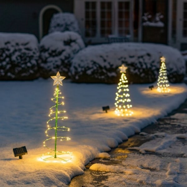 LED Solcelle-Garland Jule-Nytår Have Dekoration Vandafvisende Garland Ferie - Varmt Type