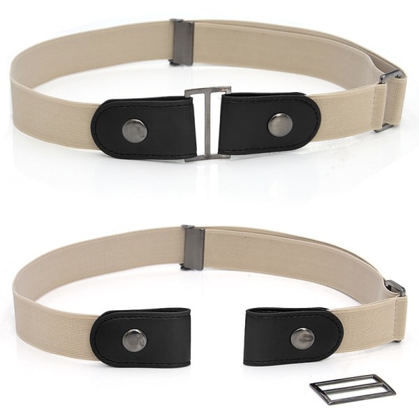 Buckleless Elastiskt Bälte För Män Osynligt Elastiskt Buckleless Bälte För Fars Dag Present Till Pappa Farfar, 100*3cm, Blå-Röd
